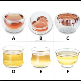 Kitchen, Dining Bar Home Drinkware & Gardenkinds of Small Handmade Glass Mugs Heat Resistant Clear Kungfu Tea Cups Drop Delivery 2021 Fs8ug