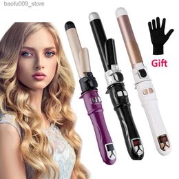 Curling Irons 1.1/1.25-inch rotating curly iron curling rod automatic curler 30s instant heating automatic curler hairstyle iron Q240425