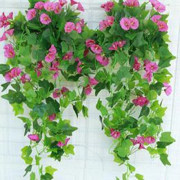 Decorative Flowers Durable Fake Plant Flower Realistic Ornamental Attractive Morning Glory Simulation Haning Home Decor