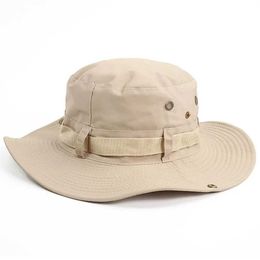 Wide Brim Hats Bucket Hats Mens and Womens Sun Hat Wide Brim Breathable Fishing C Mens Bucket Hat Hiking Jungle Hat Summer Outdoor Camo C J240425