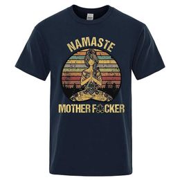 Men's T-Shirts Vintage Namaste Mother Explicit Funny T-shirt T Shirt Men Tshirt Wome Cotton Tees Tops Loose Short Sleeves Oversized ClothingL2425
