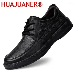 Casual Shoes Men Genuine Leather Fashion Man Outdoor Ankle Boots Male Leisure Walk Hiking Black Business Oxfords