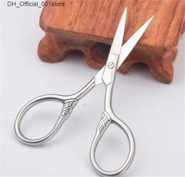 Hair Scissors Factory Precision 3.5inch Stainless Steel Multi-Purpose Beauty Grooming Kit Facial Scissor Eyebrow Eyelash Beard Moustache with PU Sheath Q240425