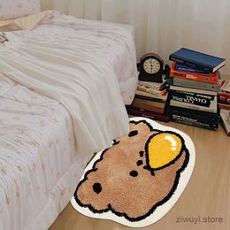 Dywany kreskówkowe niedźwiedzie dywan przeciw poślizg miękki dywan do salonu faux kaszmirowy strefa nocna dywanika sypialnia mata podłogowa pokój wejści