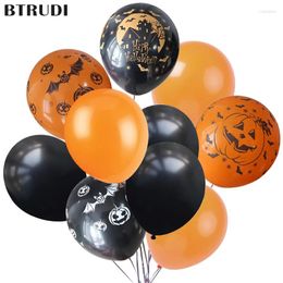 Party Decoration 20pcs/lot BTRUDI Halloween Balloons 12inch 2.8g Orange Black Latex Balloon Holiday