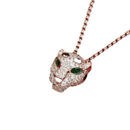 Original designer Carter Same Leopard Pure Silver Necklace with Diamonds and High Grade Set Neckchain Jewellery