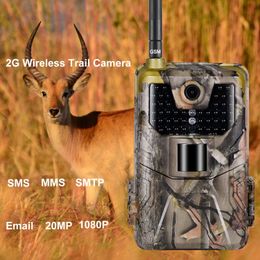 Wildlife Trail Camera Po Traps Night Vision 2G SMS MMS P Email Cellular Hunting Cameras HC900M 20MP 1080P Surveillance 240422