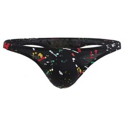 Luxury Mens Underwear 5pcs G-string Thong Sexy Male Graffiti Printed Panties Briefs Underpant Boys Bikini Underpants Drawers Kecks TEIL