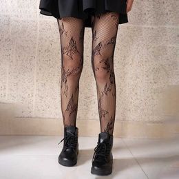 Sexy Socks Y2k Punk Butterfly Lingerie Sexy Women Tights Mesh Fishnet Stockings Pantyhose Lolita Girls Thigh High Stockings Pantyhoses 2023