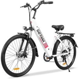 Bicycle Gotrax Endura 26" Electric Bike with 28 Miles (Pedalassist1) by 36V Battery, 15.5Mph Power by 250W, 3 PedalAssist Levels