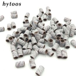 Bits HYTOOS 100Pcs/Pac White Nail Art Sanding Bands Pedicure Tools Electric Drill Accessories Foot Care Polishing Tools 80# 150# 240#