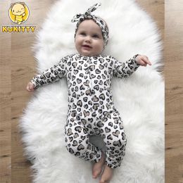 One-Pieces 2Pcs Newborn Clothes infant Baby Girls Romper Jumpsuit with Headband Hearts Print Cotton Long Sleeve Toddler Onesie
