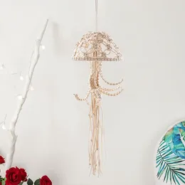 Decorative Figurines Bedroom Handmade Jellyfish Shape Hanging Cotton Rope Weaving Children'S Room In The Air Creative Scandinavian