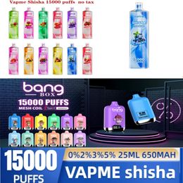 disposable VAPME SHISHA 15000 puffs Vapes Disposable Vape pen Mesh Coil 650mAh Rechargeable 25ml Prefilled Pod 24 Flavors puff 15K Vapor E Cigarette vs Puff 12k