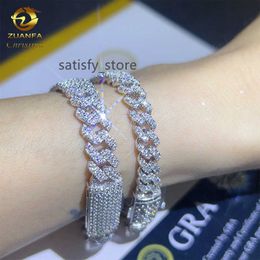 Fast Shipping Cheaper Price Small Size Chain 8mm 925 Silver VVS Moissanite Hip Hop Fine Jewelry Cuban Link Chain