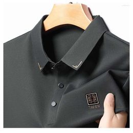 Men's Polos Summer Short-sleeved High-end Designer High-quality Seamless Lapel POLO Shirt Business Casual Trendy Printed Top