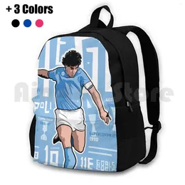 Backpack Diego Armando Maradona Outdoor Hiking Waterproof Camping Travel Football Soccer Sport Jr Lionel Luis Suarez Leo