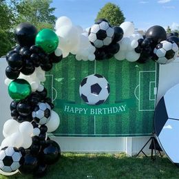 Party Decoration 98Pcs Football Balloons Garland Arch Kit Soccer Sport Themed Kids Boys Birthday Decorations Foil Boll Baby Shower Supplies