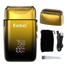 Kemei TX10 Electric Shaver with LED Display Screen Rechargeable Hair Beard Razor Bald Head Shaving for Men 240420