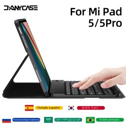 Case Magnetic Keyboard Case for Xiaomi Mi Pad 5 Cover For Xiaomi Mi Pad 5 Pro Funda Russian Korean Keyboard with Mouse