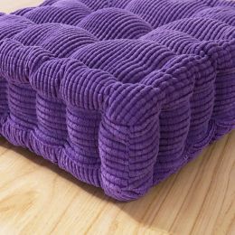 Pillow Thicken Corduroy Chair Cushion Pad Meditation Cushion Cotton Floor Pillow Car Seat Heightening Mat Office Chair Cushions Padded