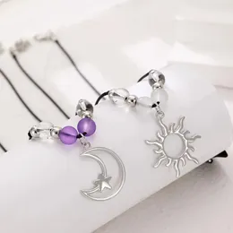 Pendant Necklaces 2024 Sun Moon Couple Fashion Design Sense Necklace Creative Small And Elegant Versatile Jewelry Gifts For Friends