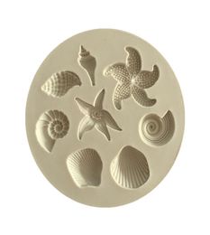 Starfish Cake Mould Ocean Biological Conch Sea Shells Chocolate Silicone Mould DIY Kitchen Liquid Tools9892914