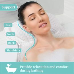 Pillow Bath & Suction tub Pillow Cups Accessories With 6 Air Cushion Mesh Breathable Nonslip Spa