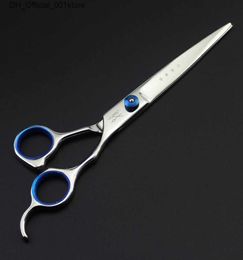 Hair Scissors Wholesale-7.0 inch Professional Pet Scissors Set Dog Grooming Shears Straight Thinning Curved Scissors JP440C Pet Hair Cutting 4pcs Kits Q240425