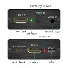 Receivers HDMIcompatible audio Converter Extractor Stereo Extractor Optical