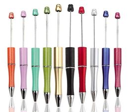 Beadable Pens for DIY PPL Beads Black Ink Gift Ball Point Pen for School College Office Writing Supplies Black Ink WJ1045840225