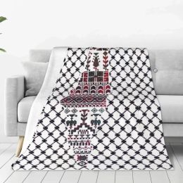 sets Palestine Palestinian Knitted Blanket Traditional Tatreez Wool Throw Blankets Bedding Couch Decoration Lightweight Bedspreads