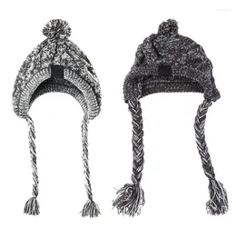 Dog Apparel Winter Warm Hat For Small French Knitted Cap Windproof Ball Pet Headgear Dropship