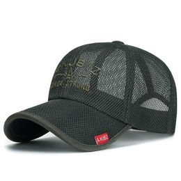 Ball Caps Mens Mesh Baseball Cap Summer Caps Full Mesh Breathable Hat Quick Dry CoolHat For HikGolf Adjustable Hats Trucker Cap J240425