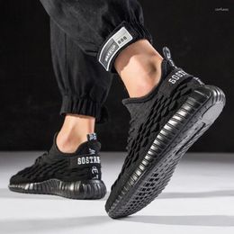 Casual Shoes Men's Outdoor Travel Non-Slip Sports Running Breathable Woven Sneakers All-Match Fashion Fitness Exercise