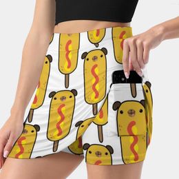 Skirts Corn Dog Korean Fashion Skirt Summer For Women Light Proof Trouser Corndog Dogs Pug Pugs State Fair County