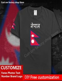 Nepal NPL Cotton T shirt Custom Jersey Fans DIY Name Number Brand Hip Hop Loose Casual T shirt flag Nepali Nepalese 220616gx3637989