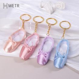 Keychains Mini Ballet Shoes Keychain Pointe Keyrings Handmade Shoe Charm Bag Penddant Gift For Dance Lovers