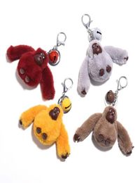 Keychains Soft Plush Monkey Gorilla Doll Fur Keychain Pompom y Key Chains For Women Cars Couple Student Bag Pendant2708112