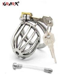 NXY Device 304 Stainless Steel Male Short Cock Cage with Stealth Penis Plug Lock Cockring Bdsm Sex Toys for Men 18+ Couples12215894145