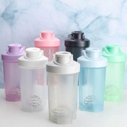 Tumblers 500ml Shaker Bottles Bpa Free Portable Protein PowderMilkshake Shake Mixing Bottle Fitness Water Cup H240425