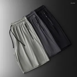 Men's Shorts Summer Loose Comfortable High Quality Fabric Large Size Quick Drying Ice Silk Sweat Pants Casual