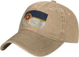 Ball Caps Tulsa Flag - Distressed Hat Adjustable Baseball Cap Cotton Cowboy Fashionable For Man Woman