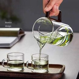 Tumblers Chinese Teacup Pu-erh Tea Philtre Cup Water Separation Teapot Heat-resistant Simple Household H240425