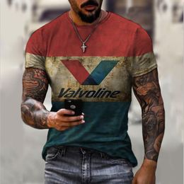 Men's T Shirt Castrol Print 3D T-Shirts Tops Tees Short Sleeve Streetwear Oversized T shirt Casual Mens Clothes