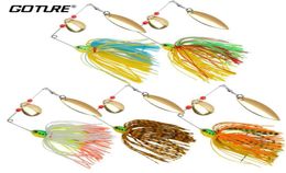 Goture 5pcslot 175g Spinnerbait Fishing Lure Bass Carp Spinner Bait Metal Blades Silicone Skirt Rig Pike Fishing Tackle 20102921495770454