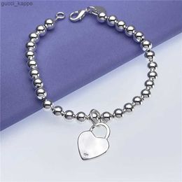Chain Street Wild 925 Sterling Silver Charms Heart Pendant Bracelets For Women Fashion Party Wedding Original Jewelry Holiday Gifts