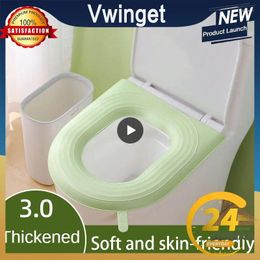 Toilet Seat Covers Waterproof Mat Dirty Resistant Soft And Comfortable Washable Multi-model Adaptation All Seasons