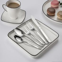 Dinnerware Sets 48 Pieces Set Cutlery Stainless Steel Western Tableware Traditional Classic Dinner Suit Knife Fork Restaurant Dining