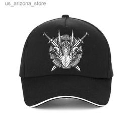 Ball Caps New Odin Viking Baseball Hat Viking Legend Dad Hat Mens Summer Brand Outdoor Leisure Snap Hat TV Program Print Hat Q240425